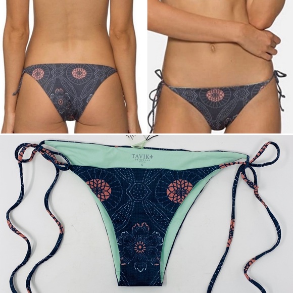 TAVIK Jax Tokota Floral String Bikini Bottom Small - Picture 2 of 13